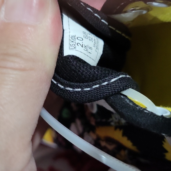 Vans size 2 patchwork sunflower polka dot NWOT lace-up running shoes - Picture 6 of 7